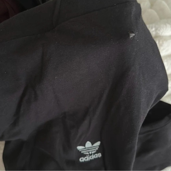 Adidas Originals Tights Leggings with Velvet Logo in (BLACK/MINT) (XS) - Picture 9 of 10